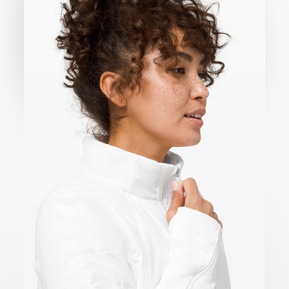 NWT Lululemon Another Mile Jacket White Women's White Hooded Jacket Size 6 - Picture 6 of 10